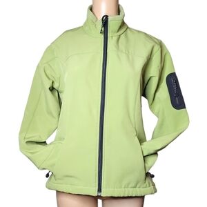 Black Diamond soft shell,  fleece lined green jacket.
